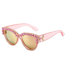 Load image into Gallery viewer, Diamond Women Sunglasses Crystal Shades Cat Eye Female Eyewear Handmade Ladies Girls Sun Glasses Gafas Oculos Feminino