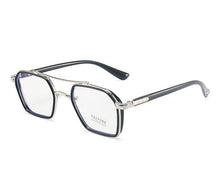 Load image into Gallery viewer, Double Bridge Square Anti-blue Light Glasses Women Men Vintage Black Clear Computer Glasses Oversize Frame Eyeglasses