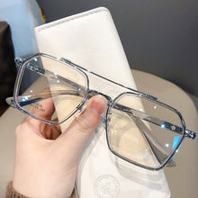 Load image into Gallery viewer, Double Bridge Square Anti-blue Light Glasses Women Men Vintage Black Clear Computer Glasses Oversize Frame Eyeglasses