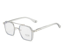 Load image into Gallery viewer, Double Bridge Square Anti-blue Light Glasses Women Men Vintage Black Clear Computer Glasses Oversize Frame Eyeglasses