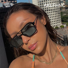 Load image into Gallery viewer, Double Bridges Square Sunglasses Women Summer Candy Green Retro Sun Glasses Female Gradient Hollow Blue Pink Eyewear