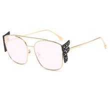 Load image into Gallery viewer, Elegant  Shiny Diamond Letter F Wing Sunglasses For Women Classic Retro Ladies Summer Metal Sun Glasses Shades New