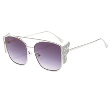 Load image into Gallery viewer, Elegant  Shiny Diamond Letter F Wing Sunglasses For Women Classic Retro Ladies Summer Metal Sun Glasses Shades New