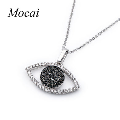 Fashion Eye High Quality Silver Color Black White Eyes Necklace Crystal Jewelry Party Gifts ZK40