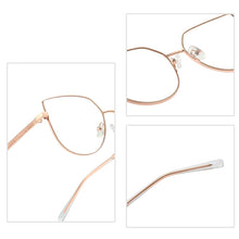 Load image into Gallery viewer, Eyeglasses Frame for Women Stylish Eyewear Cat Eye Full Rim Alloy Prescription Glasses Frame Spectacles