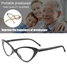 Load image into Gallery viewer, Eyeglasses Women&amp;Men Ultra-Light Clear Lens Magnifying Eyewear Reading Glasses Cat Eyes Presbyopia Eyeglasses