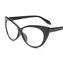 Load image into Gallery viewer, Eyewear Frames Women Shiny Black Cat Eye Glasses Frame Brand Designer Vintage Spectacles Optical Glasses Without Diopter