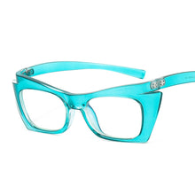Carica l&#39;immagine nel visualizzatore di Gallery, Eyewear Rectangle Eyeglasses Women Men Square Glasses Frames Spectacle Cat Eye Optical Frame