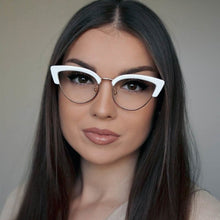 Load image into Gallery viewer, Female Cat Eye Glasses Frame Vintage Flat Mirror Optical Glasses Frame Transparent Lens Reading Spectacles Eyeglasses