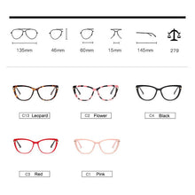 Load image into Gallery viewer, Female Frame Optical Eyeglasses Full Rim Women Prescription Glasses Frame Woman Colorful Spectacles Designer Brand