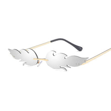 Load image into Gallery viewer, Fire Flame Sunglasses Women Brand Design Rimless Wave Eyewear  Trending Narrow Sun Glasses Female Streetwear