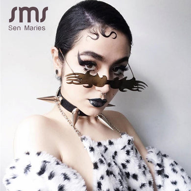 Fire Flame Sunglasses Women Men Oversized Rimless Sunglasses Men  Brand Designer Vintage Sun Glasses UV400