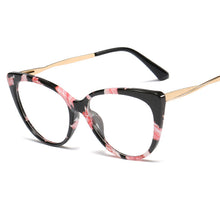 Load image into Gallery viewer, Flat Optical Glasses Female Metal  Brand Designer Spectacles Transparent Cat Eye Glasses Frame Male Myopia
