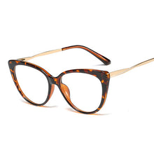 Load image into Gallery viewer, Flat Optical Glasses Female Metal  Brand Designer Spectacles Transparent Cat Eye Glasses Frame Male Myopia