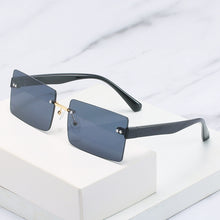 Load image into Gallery viewer, Frameless Sunglasses Square Rimless Women Jelly Brand Designer Eye Wear Glasses Rivet Ocean Glasses Zonnebril Dames