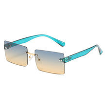 Load image into Gallery viewer, Frameless Sunglasses Square Rimless Women Jelly Brand Designer Eye Wear Glasses Rivet Ocean Glasses Zonnebril Dames