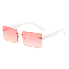 Load image into Gallery viewer, Frameless Sunglasses Square Rimless Women Jelly Brand Designer Eye Wear Glasses Rivet Ocean Glasses Zonnebril Dames