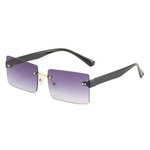 Load image into Gallery viewer, Frameless Sunglasses Square Rimless Women Jelly Brand Designer Eye Wear Glasses Rivet Ocean Glasses Zonnebril Dames