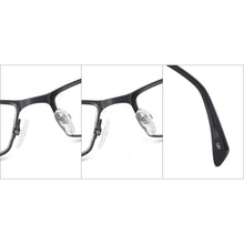 Load image into Gallery viewer, Full Frame Metal Rectangular Eyeglasses Frames For Men With Prescription Glasses Multifocal Myopia Lenses