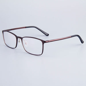 Full-Rim Eyeglasses Frame Brand Designer Business Men Frame Hydronalium Glasses With Spring Hinge On Legs GF521