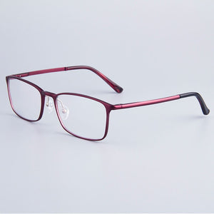Full-Rim Eyeglasses Frame Brand Designer Business Men Frame Hydronalium Glasses With Spring Hinge On Legs GF521