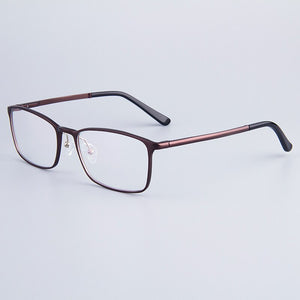 Full-Rim Eyeglasses Frame Brand Designer Business Men Frame Hydronalium Glasses With Spring Hinge On Legs GF521