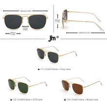 Load image into Gallery viewer, Glass Lenses Men Women Square Sunglasses Brand Designer Metal Frame UV400