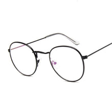 Load image into Gallery viewer, Glasses Frame Vintage Round Women Metal Optical Eyeglasses Clear Transparent Lens Eyewear Small Oval Circle Gafas