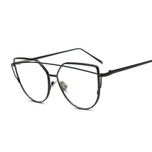 Load image into Gallery viewer, Glasses Women Vintage Cateye Eyeglasses Frame Metal Myopia Optical Eyewear Transparent Lens Comfort Light Spectacle