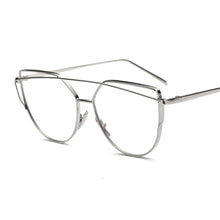 Load image into Gallery viewer, Glasses Women Vintage Cateye Eyeglasses Frame Metal Myopia Optical Eyewear Transparent Lens Comfort Light Spectacle