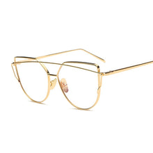 Load image into Gallery viewer, Glasses Women Vintage Cateye Eyeglasses Frame Metal Myopia Optical Eyewear Transparent Lens Comfort Light Spectacle