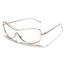 Load image into Gallery viewer, Goggle Punk Sunglasses Women 2023 Mirror Men Shades Rimless Glasses  Metal Frames One Piece Unique Female Eyewear