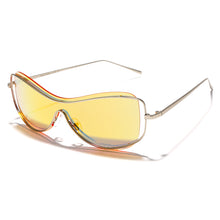 Load image into Gallery viewer, Goggle Punk Sunglasses Women 2023 Mirror Men Shades Rimless Glasses  Metal Frames One Piece Unique Female Eyewear