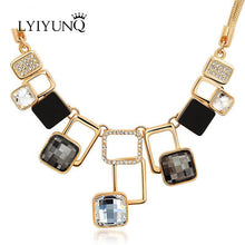 Load image into Gallery viewer, Fashion Gold-Color Geometric Channel Vintage Rhinestone Friends Maxi Big Pendant Necklaces For Women Chain Female Jewelry