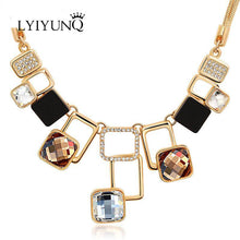 Load image into Gallery viewer, Fashion Gold-Color Geometric Channel Vintage Rhinestone Friends Maxi Big Pendant Necklaces For Women Chain Female Jewelry
