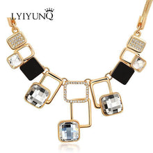 Load image into Gallery viewer, Fashion Gold-Color Geometric Channel Vintage Rhinestone Friends Maxi Big Pendant Necklaces For Women Chain Female Jewelry
