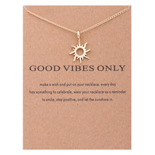 Load image into Gallery viewer, Fashion Gold-color Good Vibes Only Sun Necklaces &amp; Pendants For Women Jewelry