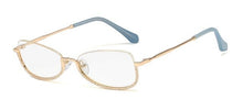 Load image into Gallery viewer, Half Frame Computer Glasses Frame Women Diamond Glasses Frames Men Women Optical Flat Mirror Clear Prescription Lens