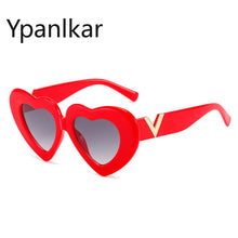 Load image into Gallery viewer, Heart Shaped Sunglasses Women  Brand Retro Cat Eye Sun Glasses Designer Travel Party Shades Glasses UV400
