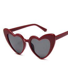 Carica l&#39;immagine nel visualizzatore di Gallery, Occhiali da sole a cuore Donna Classic Designer Occhiali da sole sfumati Tonalità color caramello Occhiali con montatura Donna Oculos De Sol UV400