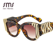 Load image into Gallery viewer, Heavy Metal Cateye Sunglasses Women Vintage Metal Eyewear For Men Mirror Retro Red Black Oculos De Sol Feminino UV400