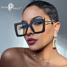 Load image into Gallery viewer, High-quality Large Frame Glasses Square Plain Glasses Optical Spectacle Anti blue light Computer glasses For Women Men