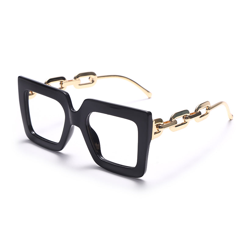 High-quality Large Frame Glasses Square Plain Glasses Optical Spectacle Anti blue light Computer glasses For Women Men