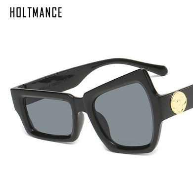 Hip Hop Funny Glasses with Raised Eyebrows on One Side Irregular Personality Sunglasses Summer UV400 Sunglass for Men