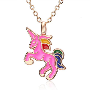 Fashion Horse Necklace For Girls Children Kids Enamel Cartoon Horse jewelry accessories Women Animal Necklace Pendant Party