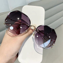 Load image into Gallery viewer, INS Gradient Sunglasses Exquisite Irregular Rimless Sunglasses For Women Girls Decorative Glasses Travel Holiday Glasses