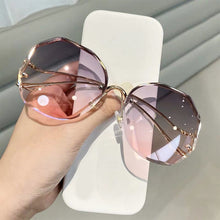 Load image into Gallery viewer, INS Gradient Sunglasses Exquisite Irregular Rimless Sunglasses For Women Girls Decorative Glasses Travel Holiday Glasses