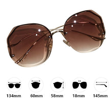 Load image into Gallery viewer, INS Gradient Sunglasses Exquisite Irregular Rimless Sunglasses For Women Girls Decorative Glasses Travel Holiday Glasses