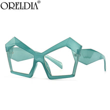 Load image into Gallery viewer, Irregular Glasses Frame Women Men Oversized Cat Eye Frame Flat Glasses Female Glasses Can Wear Myopia Glasses UV400