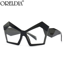 Load image into Gallery viewer, Irregular Glasses Frame Women Men Oversized Cat Eye Frame Flat Glasses Female Glasses Can Wear Myopia Glasses UV400